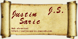 Justin Sarić vizit kartica